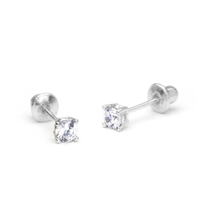 Cheap Girls Jewelry 14k Gold Plated 925 Silver Stud Screwback Earrings For Sale