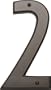 Atlas Homewares RCN2-O 5.5-Inch Mission House Number-2, Aged Bronze