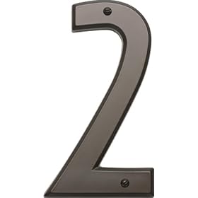 Atlas Homewares RCN2-O 5.5-Inch Mission House Number-2, Aged Bronze