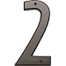 Atlas Homewares RCN2-O 5.5-Inch Mission House Number-2, Aged Bronze
