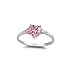 Heart Pink Cubic Zirconia Ring Sterling Silver 925 (Sizes 3-15)