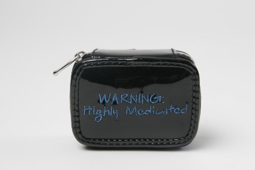 MIAMICA TRENDY EMBROIDERED TRAVEL BLACK PATENT 