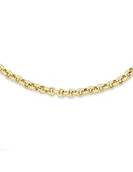 14k Yellow Gold 18in 5mm Polished Fancy Rolo Link Necklace. Metal Wt- 11.77g