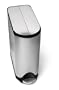 simplehuman Butterfly Step Trash Can, Fingerprint-Proof Brushed Stainless Steel, 38 Liters /10 Gallons