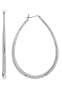Boma Sterling Silver Large Diamond Cut Hoop Earrings