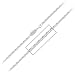 22 Inches - Inox Jewelry Smooth Curve Rectangle 316L Stainless Steel Chain Necklace