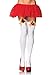 Leg Avenue Women's Opaque Thigh High Stockings, White, One Size