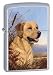 Its a Dogs Life . . .And award-winning artist Linda Picken has portrayed it beautifully on a new collection of Zippo lighters. Pickens animal and wildlife art has graced numerous magazine covers, catalogs, greeting cards, limited edition prints, and collectors plates. Now, for the first time, Zippos color imaging process captures Pickens animal portraiture on classic satin chrome Zippo lighters.&nbsp; Zippos color imaging process is a transfer printing method that replicates four color process printing directly on the lighter surface. - Linda Picken Yellow Lab- Satin Chrome by Zippo, model 24412, UPC 041689244125, in Zippo Lighters Zippo Collection, Weight = 0.2 lbs.