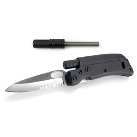Tool Logic SL3 Sl3, Multifunction Folding Knife With Magnesium Fire Starter And Signal Whistle
