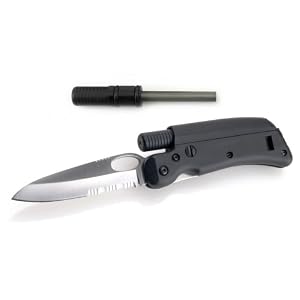 Tool Logic SL3 Sl3, Multifunction Folding Knife With Magnesium Fire Starter And Signal Whistle by 