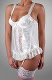 Shirley of Hollywood Satin Tapestry Flowered Jacquard Long Line Bustier (9393)