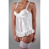 Shirley of Hollywood Satin Tapestry Flowered Jacquard Long Line Bustier (9393)