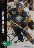 Christian Ruuttu, Buffalo Sabres Autographed Card