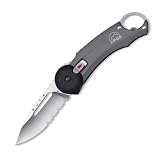 Buck 750 Redpoint Safe Spin Locking Folding Knife (Platinum, Serrated)