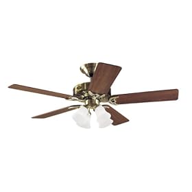 Hunter 25578 The Studio Series 52-Inch Five Walnut  Medium Oak-Blades-Ceiling Fan, Antique... by Hunter Fan Company
