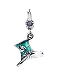 Sterling Silver Top Hat Charm 09.00X08.00 mm Top Hat Charm