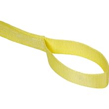 Mazzella EE2 Nylon Web Sling, Eye-and-Eye, Yellow, 2 Ply, Flat Eyes, Vertical Load Capacity