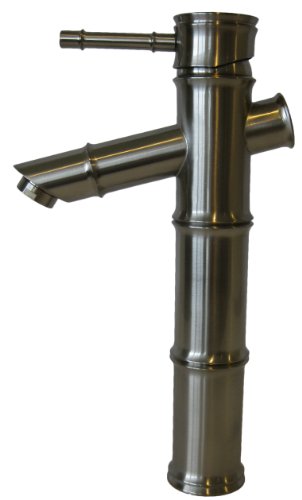 Novatto Bm 068bn Single Hole Bamboo Vessel Faucet Brushed Nickel
