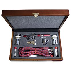 Paasche MILLENNIUM AIRBRUSH KIT w/WOOD CASE-Dual Action