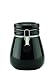 Typhoon Limousine Black Stoneware Clip Storage Jar