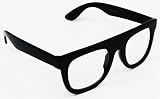 80er Style Brillen ohne St&auml;rke Design 2 CLEAR GLASSES Nerd Fashion Club Fensterglas HIP HOP STYLE BLACK