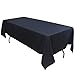 KAITATSU SEN Rectangular Polyester Fabric Tablecloth, Black, 60x102-inch