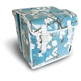 Basil Blossom Twig Water Repellent Bicycle Pannier Bag, Blue