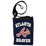 Atlanta Braves Game Day Pouch Quality Screen Printed Team Graphics Zipper Closure Nylon Strap