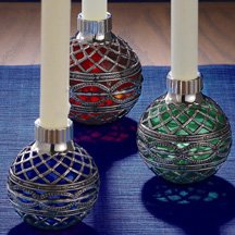 Godinger SET 3 ORNAMENT CANDLESTICKS