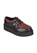 2 Inch Platform Creeper Men's Size Shoe With Plaid Print