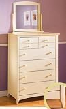 American Journal 5 Drawer Chest w/ Round Metal Hardware Amaretto