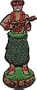 Artist Dean Lee Norton Artist Patch - 3.5" Topless Hula Guy
