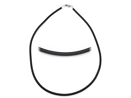 Zable(tm) Sterling Silver 3Mm Rubber Necklace 18
