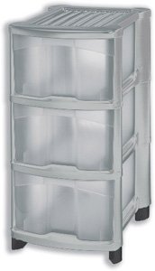 Silver 3drw Mobile Storage Unit