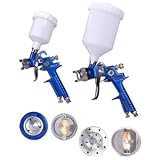 Brand New Profession HVLP Spray Gun Kit Auto Paint Gavity Feed 2 Sprayer Machine Kit Set Equipment Device Facility Accessories Supply