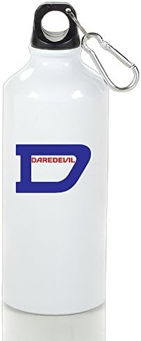 White Daredevil Aluminum Outdoor Water Bottles 16oz Unisex Printed On Both Sides