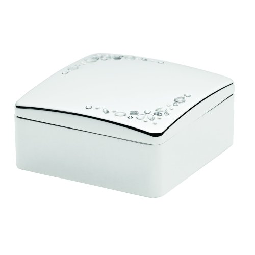 Monique Lhuillier for Royal Doulton Modern Love Square Jewelry Box, 3-1/2-Inch