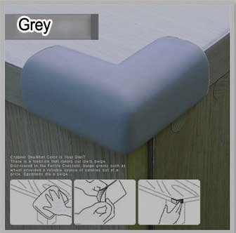 4 meters Table Edge Guard with Four Corners - Grey (pk6)