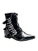Mens Skull Biker Gothic Ankle Boot - Mens 13