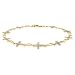 10K Yellow Gold 0.12 ct. Diamond Cross Bracelet (8")