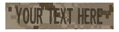 Personalized Military Name Tapes: Sew On, Velcro, Tactical or with a UNIQUE LOGO, USN Desert Digital, 3.5