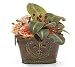 Set of 4 Embossed Metal Fleur de Lis Planters