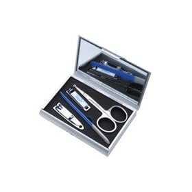Curved Tip Baby Scissors, Safe Nail File & Clippers Set for Babies
