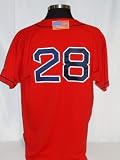 Doug Mirabelli Boston Red Sox Authentic 2004 World Series Jersey with Flag Patch - MLB Flags Banners