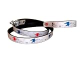 White printed leather with USPS eagles leash