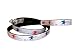 White printed leather with USPS eagles leash