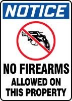 Cover image : 10X7 NTC NO FIREARMS ALLOWED 10X7