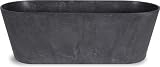 from Ivyline Ivyline Artstone 122475 57 x 18 x 31cm Balcony Trough - Claire Black Model 122475