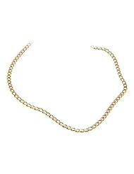 18" Cuban / Curb Italian Chain Two Toned 14K Gold over .925 Sterling Silver / 2.5 mm