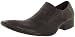 JUMP Gibson Mens Smooth Leather Crocodile Print Dress Squared Toe Loafers Shoes Slip-Ons Dark Brown